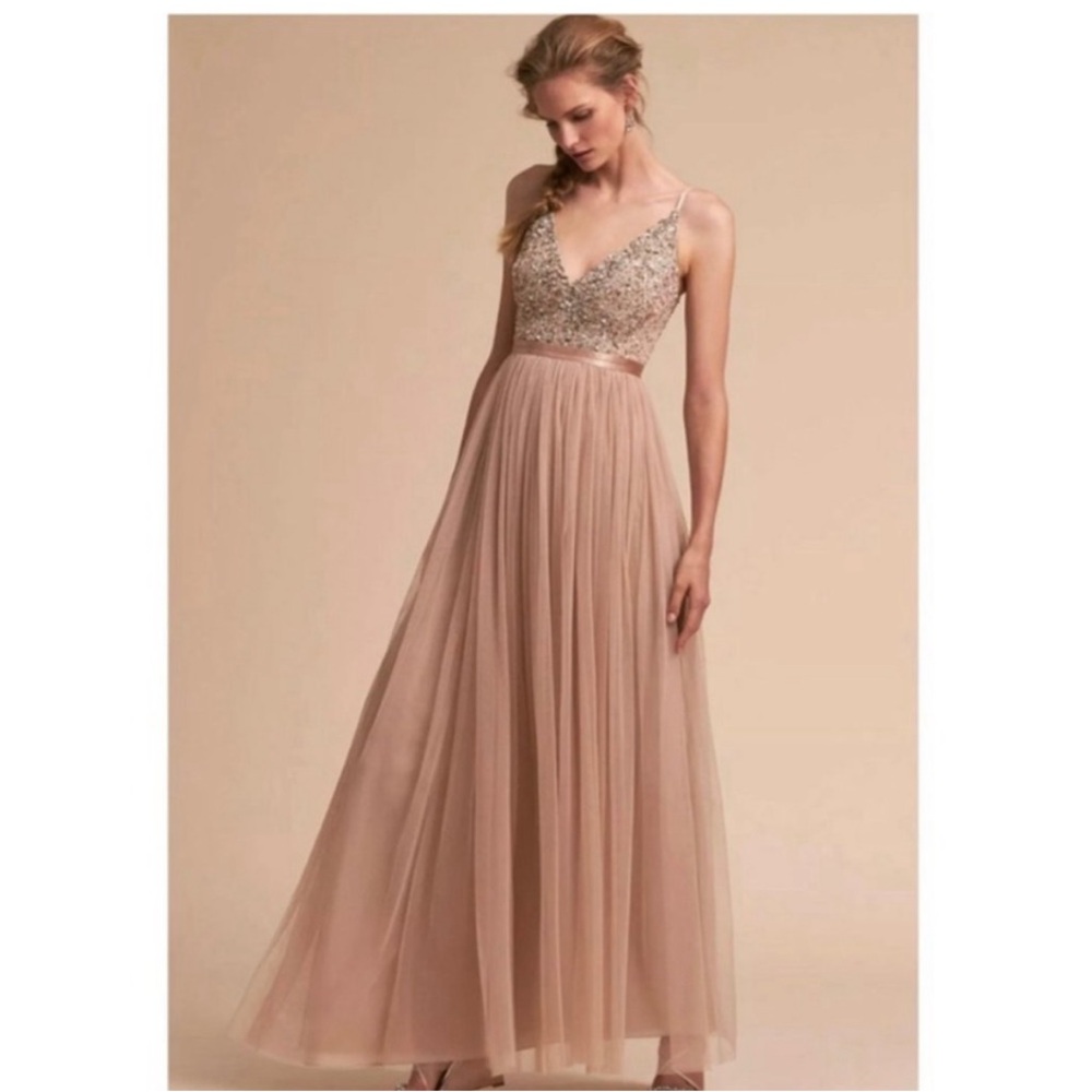 BHLDN Anthropologie Avery tulle and sequin dress sz. 14